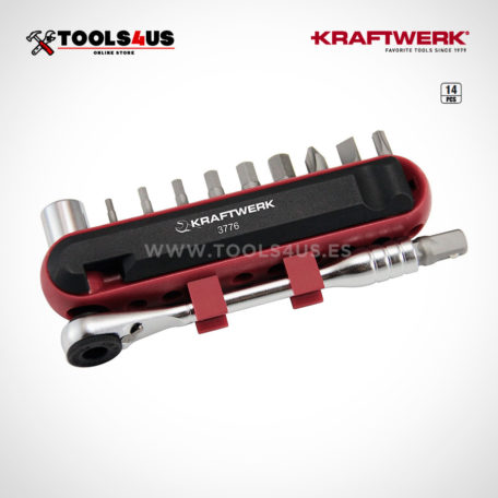 3776 Kraftwerk tools -Juego de puntas con carraca de 13piezas portable especial ideal bicicleta ideal _01