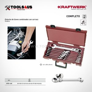 4900 46k estuche herramientas juego llaves combinadas carraca flexible 01