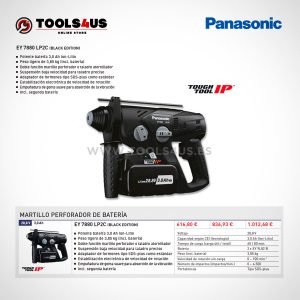 EY7880LP2C PANASONIC MARTILLO PERFORADOR DE BATERIA taladro obra potencia mayor 02
