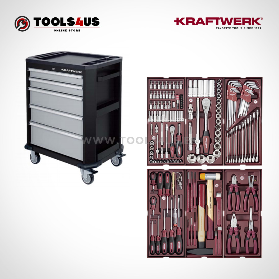 Carro taller para herramientas 5 cajones, Armario caja para herramientas
