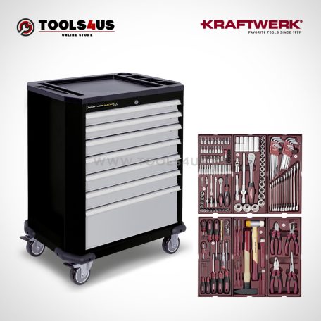 Carro herramientas taller profesional equipado kraftwerk p207 con 150 piezas 102230505 01