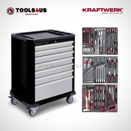 Carro herramientas taller profesional equipado kraftwerk p207 con 286 piezas 1097ng 01