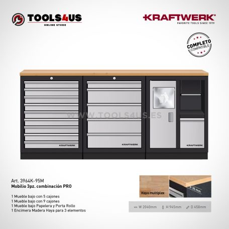 3964k 95m mueble de taller banco trabajo garage negocio bicicleteria taller bici kraftwerk herramientas españa barcelona 01