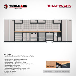 3964q 8 elementos mueble esquinero de taller banco trabajo garage negocio bicicleteria taller bici kraftwerk herramientas españa barcelona 02